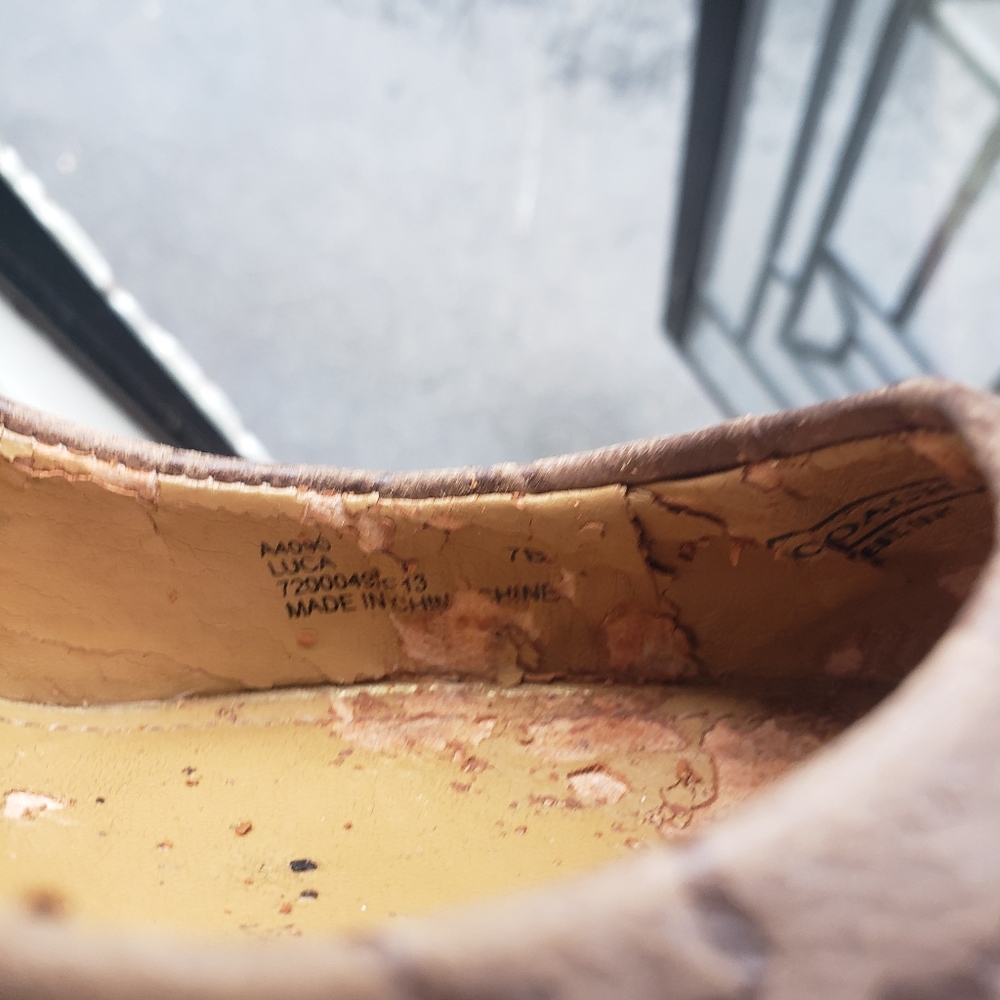 COACH Luca Signature Jacquard Monogram Brown Tan Leather Pointed Toe Pumps Sz 7 - Picture 14 of 15